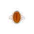 18KG Grade A Orange Jadeite Diamond Ring