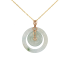 18KG Grade A Icy Jadeite Diamond Pendant