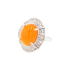 18KG 6.36ct Natural Untreated Fire Opal Diamond Ring