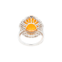 18KG 6.36ct Natural Untreated Fire Opal Diamond Ring