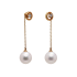 18KG Premier 7.2/7.2mm Japanese Akoya Pearl Natural Diamond Earrings