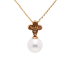 18KG Premier 8.0mm Japanese Akoya Pearl Natural Diamond Necklace