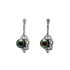 18KG 12.1/12.1mm Natural Color Tahitian Peacock Green Pearl Diamond Earrings