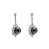 18KG 12.1/12.1mm Natural Color Tahitian Peacock Green Pearl Diamond Earrings