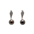 18KG 12.0/12.2mm Natural Color Tahitian Peacock Green Pearl Diamond Earrings