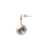 14KG 12.4/12.6mm Natural Color Tahitian Pearl and Shell Earrings