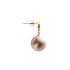 14KG 12.4/12.6mm Natural Color Tahitian Pearl and Shell Earrings