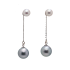 14KG 5.8-8.8mm Japanese Akoya and Tahitian Pearl Earrings