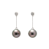 18KG 12.0/12.0mm Natural Color Tahitian Peacock Green Pearl Diamond Earrings