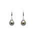 18KG 11.1-11.9mm Natural Color Tahitian Pearl Diamond Earrings