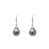 18KG 11.1-11.9mm Natural Color Tahitian Pearl Diamond Earrings