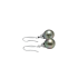 18KG 11.1-11.9mm Natural Color Tahitian Pearl Diamond Earrings