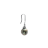 18KG 11.1-11.9mm Natural Color Tahitian Pearl Diamond Earrings