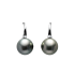 18KG 9.1/9.2mm Natural Color Tahitian Pearl Earrings