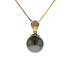 18KG 9.5mm Natural Color Tahitian Pearl Necklace