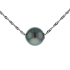 18KG 10.5mm Natural Color Tahitian Peacock Green Pearl Necklace