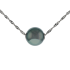 18KG 10.5mm Natural Color Tahitian Peacock Green Pearl Necklace