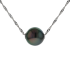 18KG 9.2mm Natural Color Tahitian Pearl Necklace