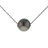 18KG 9.3mm Natural Color Tahitian Pearl Necklace