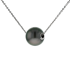 18KG 9.3mm Natural Color Tahitian Pearl Necklace