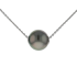 18KG 9.3mm Natural Color Tahitian Pearl Necklace