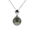 18KG 9.6mm Natural Color Tahitian Pearl Necklace PBN060