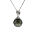 18KG 9.6mm Natural Color Tahitian Pearl Necklace PBN060