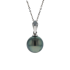 18KG 9.1mm Natural Color Tahitian Pearl Necklace