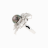 18KG 14.3mm Natural Color Tahitian Pearl Diamond Ring/Pin/Pendant