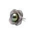 18KG 15.5mm Natural Color Tahitian Pearl Diamond Ring/Pendant