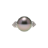 18KG 14.0mm Natural Color Tahitian Peacock Green Pearl Diamond Ring