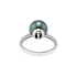 18KG 10.3mm Natural Color Tahitian Pearl Ring