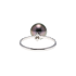 18KG 9.0mm Natural Color Tahitian Pearl Ring