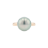 18KG 11.3mm Natural Color Tahitian Pearl Ring