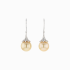 18KG 13.1/13.3mm Natural Color South Sea Golden Pearl Diamond Earrings