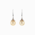 18KG 13.1/13.3mm Natural Color South Sea Golden Pearl Diamond Earrings