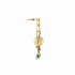 18KG 11.3/11.3mm Natural Color South Sea Golden Pearl Emerald Diamond Earrings