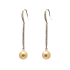 14KG 10.1/10.2mm Natural Color South Sea Golden Pearl Diamond Earrings