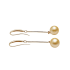 14KG 10.1/10.2mm Natural Color South Sea Golden Pearl Diamond Earrings