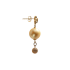 18KG 11.3/11.4mm Natural Color South Sea Golden Pearl and Shell Earrings