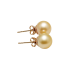 18KG 9.5/9.6mm Natural Color South Sea Golden Pearl Studs