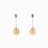 18KG 9.5X11.0/9.5-11.0mm Natural Color South Sea Deep Golden Keshi Pearl Diamond Earrings