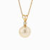 18KG 9.2mm Natural Color South Sea Golden Pearl Diamond Necklace