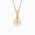 18KG 9.2mm Natural Color South Sea Golden Pearl Diamond Necklace