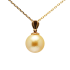 18KG 11.6mm Natural Color South Sea Golden Pearl Necklace 