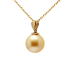 18KG 11.6mm Natural Color South Sea Golden Pearl Necklace 