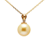 18KG 11.6mm Natural Color South Sea Golden Pearl Necklace 