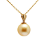 18KG 11.6mm Natural Color South Sea Golden Pearl Necklace 