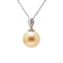 18KG 11.7mm Natural Color South Sea Golden Pearl Necklace 