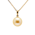 18KG 10.2mm Natural Color South Sea Golden Pearl Necklace 